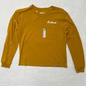 Carhartt women’s XS yellow long sleeve tee shirt